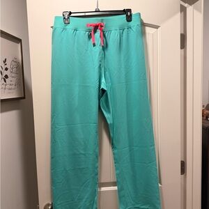 Teal Lounge Pants with Pink Drawstring